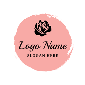 Black and Pink Logo - Free Rose Logo Designs | DesignEvo Logo Maker