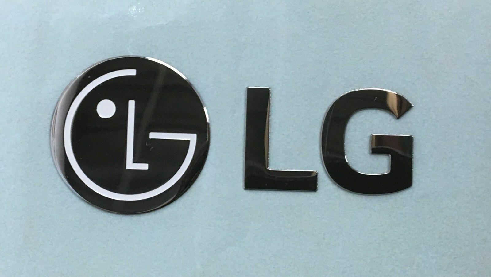 Refrigerator Logo - LG Refrigerator Logo Chrome Name Plate Sticker Decal MFT62346508