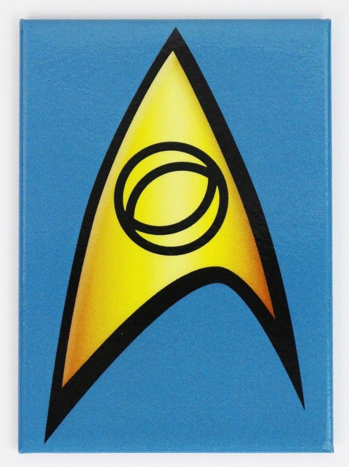 Refrigerator Logo - Star Trek Blue Communicator Badge Logo Refrigerator FRIDGE MAGNET ...