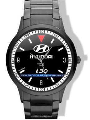 I30 Logo - Hyundai i30 Logo Black Steel Watch