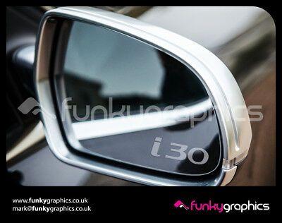 I30 Logo - HYUNDAI I30 LOGO SYMBOL MIRROR DECALS STICKERS GRAPHICS x3 IN SILVER ...