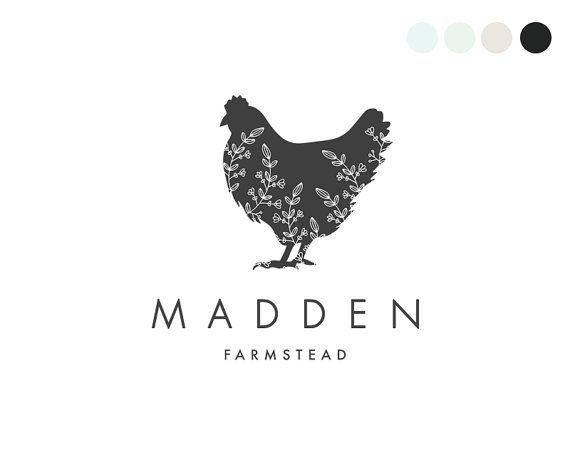 Hen Logo - Hen Logo Design. Forest Logo. Hand Drawn by CrookedLittlePixel ...