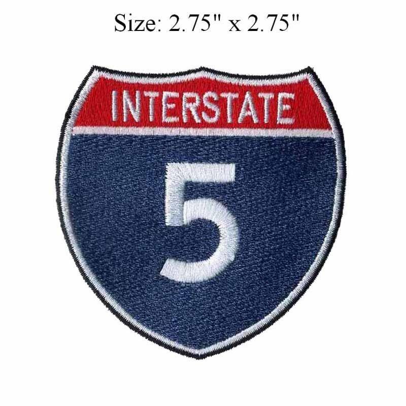 Interstate Logo - CALIFORNIA INTERSTATE logo 2.75wide embroidery patch for lettering