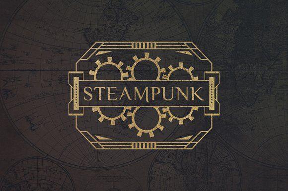 Steampunk Logo - Art Deco Bundle • Save 70% Display Fonts Creative Market