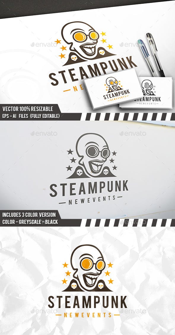 Steampunk Logo - Steampunk Logo by BossTwinsArt | GraphicRiver