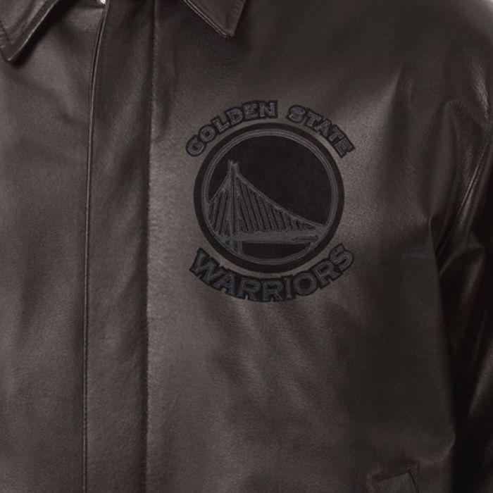 Tonal Logo - Golden State Warriors JH Design Tonal Logo All Leather Jacket