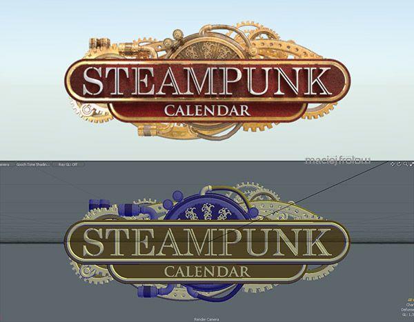 Steampunk Logo - Steampunk Calendar Logo on Behance