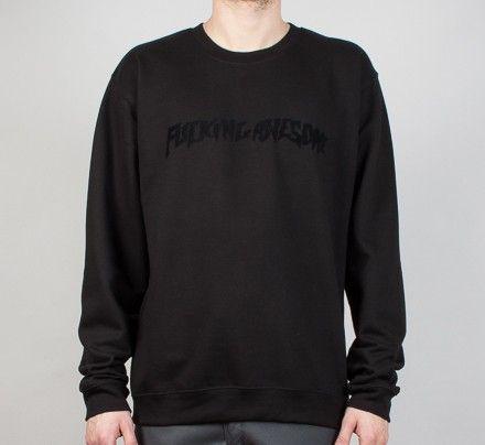 Tonal Logo - Fucking Awesome Tonal Logo Crew Neck Sweatshirt (Black)