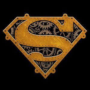 Steampunk Logo - DC SUPERMAN STEAMPUNK SYMBOL Logo - BLACK Adult Licensed T-Shirt - S ...