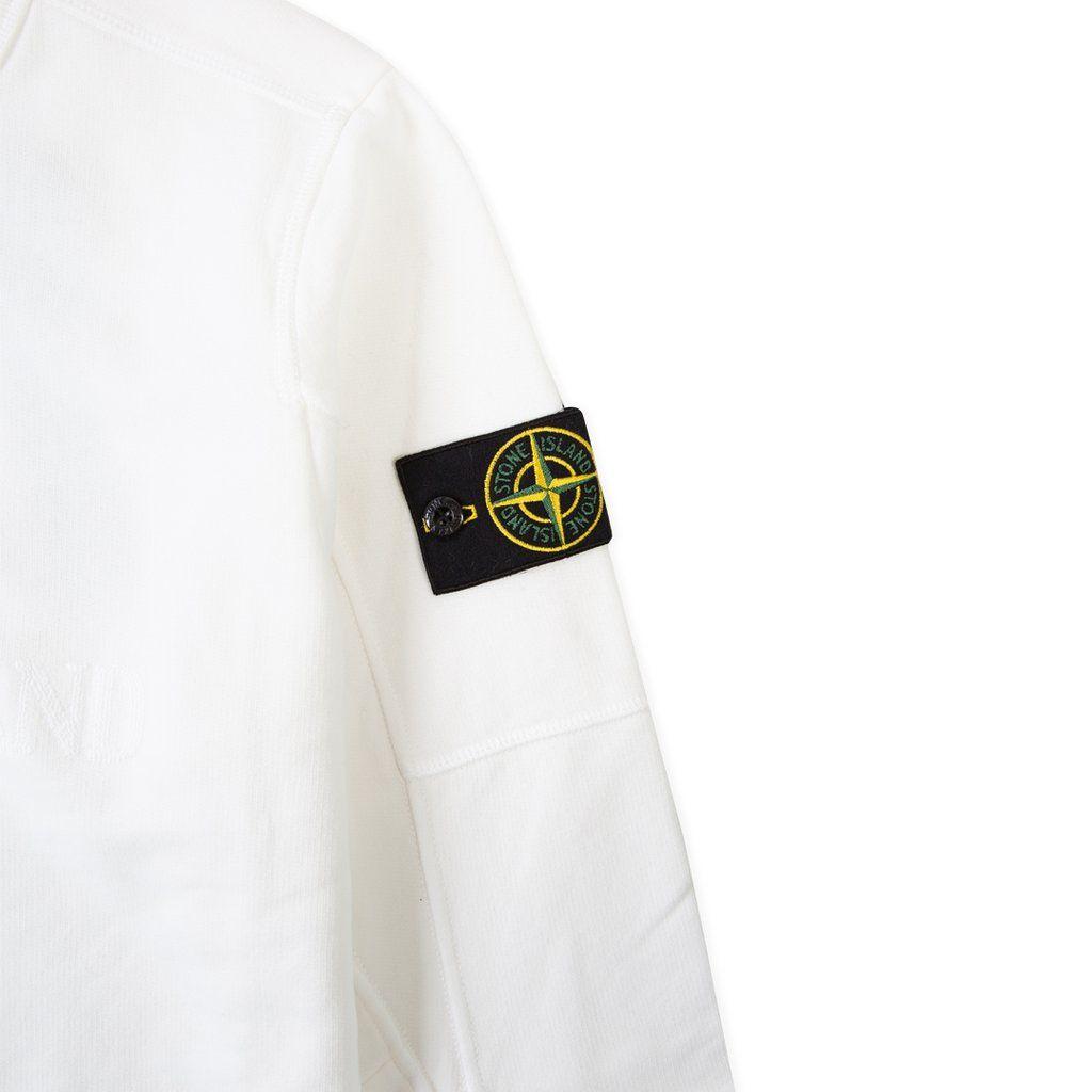 Tonal Logo - STONE ISLAND Tonal Logo Sweatshirt (White) | Black Market USA