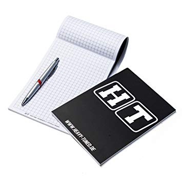 Pad Logo - HT Logo Memo Block Notepad Writing Pad A5 50 Sheets 80 G, Black
