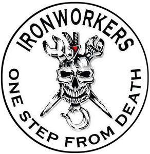 death step ironworker decal logo away sticker shipping stickers decals ironworkers logos skull union diameter spuds logodix upload ebay hat