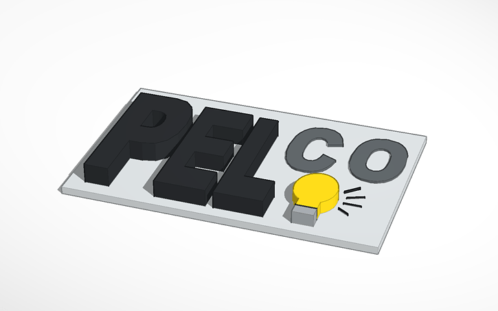 Pelco Logo - 3D design PELco LOGO