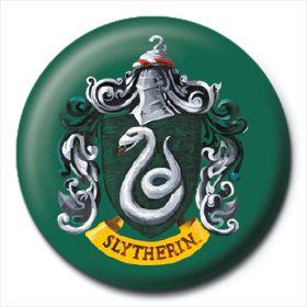Crest Logo - Harry Potter Pin Badge Button Brooch Slytherin School House Crest
