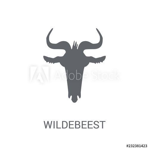 Wildebeest Logo - Wildebeest icon. Trendy Wildebeest logo concept on white background ...
