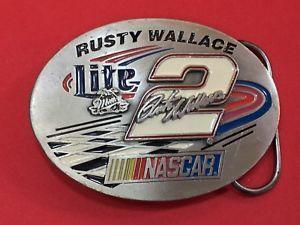 NB3 Logo - Rusty Wallace Miller Light sport racing belt buckle NB3