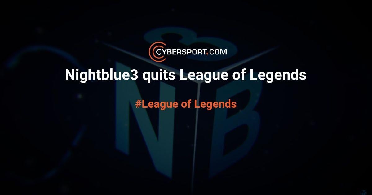 NB3 Logo - Nightblue3 quits League of Legends | News | Cybersport.com