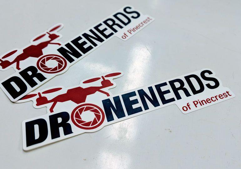 Nerds Logo - Matte stickers take the Drone Nerds logo to new heights. Customer