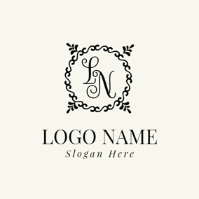 DIY Black and White Circle Logo - Free Wedding Logo Designs | DesignEvo Logo Maker