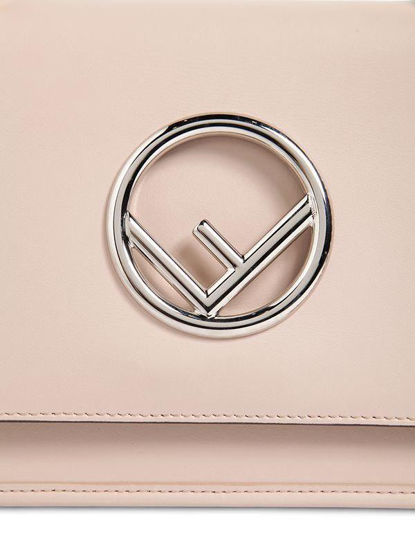 Kan Logo - Fendi Small Kan I Logo Leather Shoulder Bag in Pink - Lyst