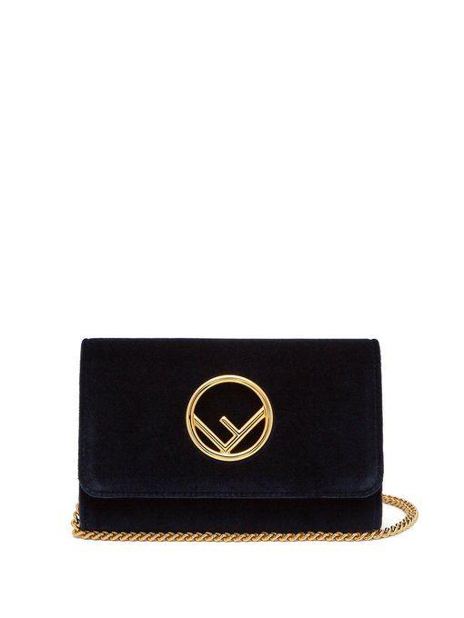 Kan Logo - Kan I Logo Velvet Cross Body Bag. Fendi. MATCHESFASHION.COM UK