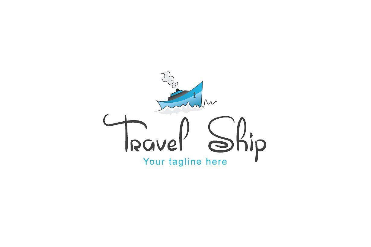 Touring Logo - Travel Ship-Overseas Touring Logo ~ Logo Templates ~ Creative Market