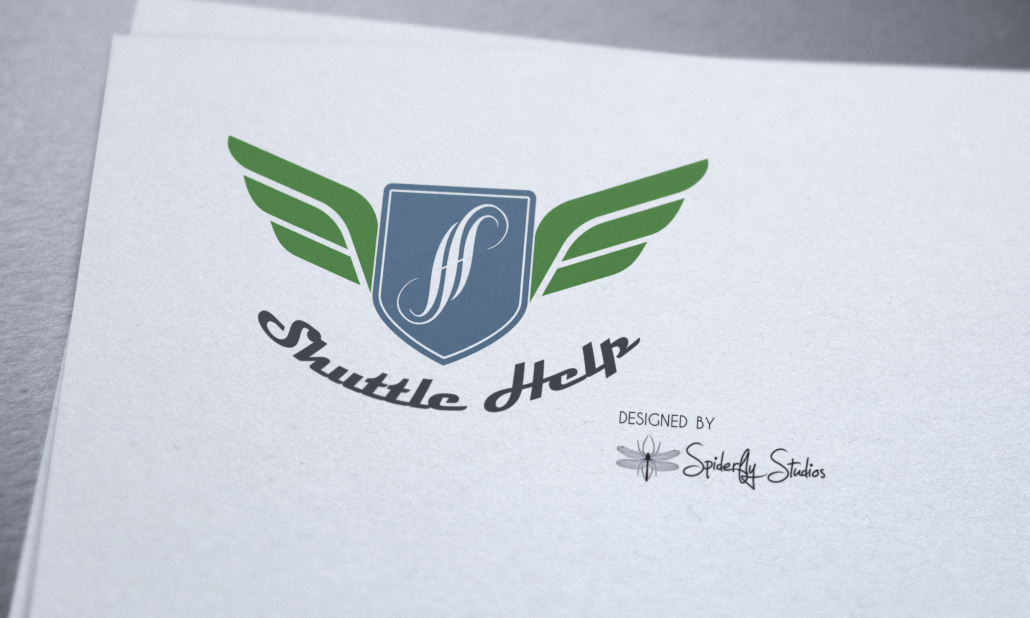 Shuttle Logo - Shuttle Help Logo – Spiderfly Studios