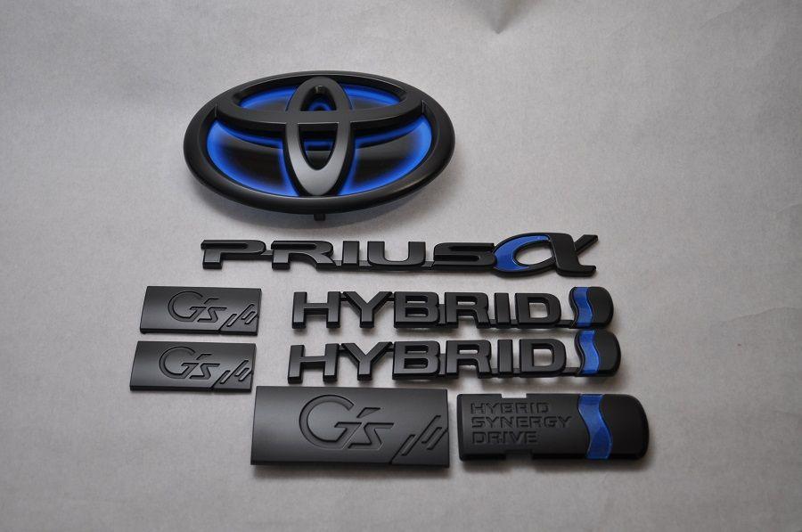 Prius Logo - inventer: That ZVW40 Prius Alpha G's mat black emblem matte finish