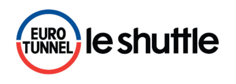 Shuttle Logo - Travel without stopping on European Motorways. Eurotunnel Le