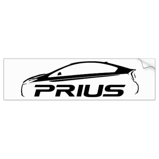 Prius Logo - Toyota Prius Classic Car Design Bumper Sticker | Zazzle.com