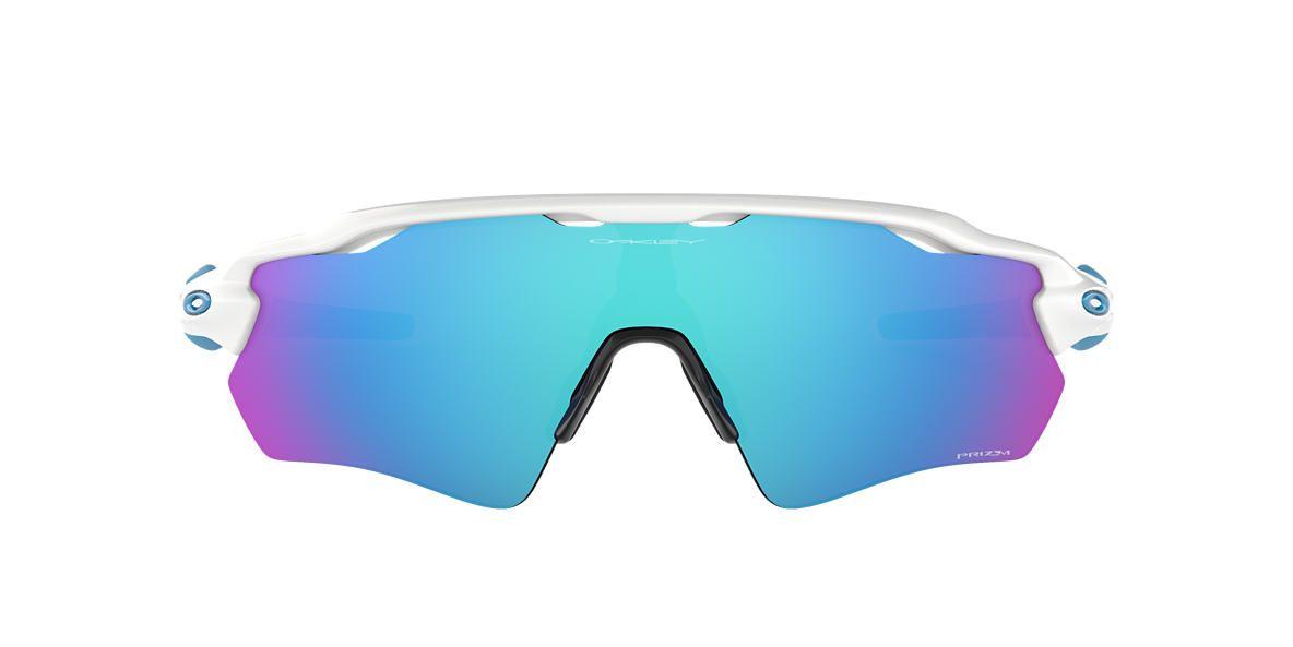 White AMD Blue Radar Logo - Oakley OO9208 01 Blue & White Sunglasses | Sunglass Hut USA