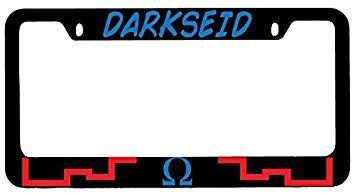 Darkseid Logo - Amazon.com: Darkseid LOGO Black Metal License Plate Frame Super Hero ...