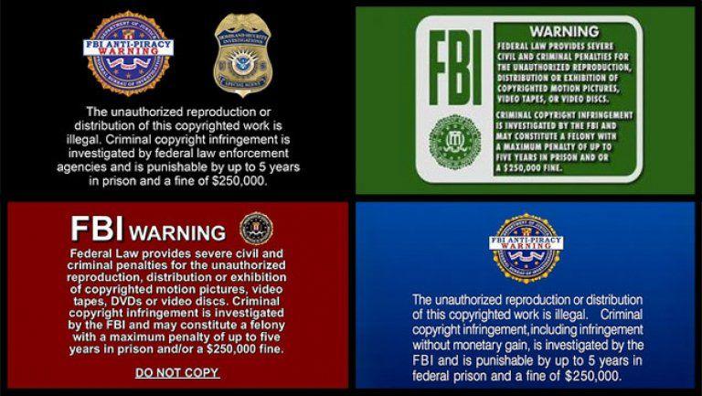 Piracy Logo - FBI Anti-Piracy Warnings: A Graphical History (Photos) | Hollywood ...