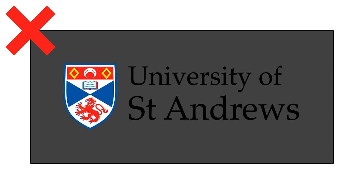 Not Logo - Correct and incorrect use of the University of St Andrews logo ...
