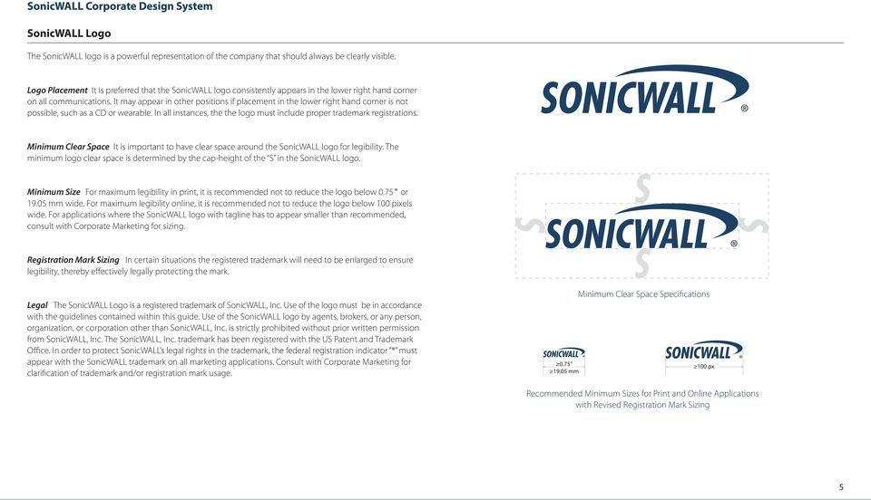 SonicWALL Logo - SonicWALL Corporate Design System. The SonicWALL Brand Identity - PDF