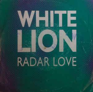 White AMD Blue Radar Logo - White Lion Love (Vinyl, 45 RPM, Promo)