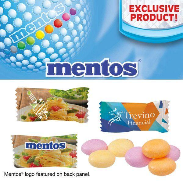 Mentos Logo - Individually Wrapped Assorted Fruit Mentos with Custom Logo ...