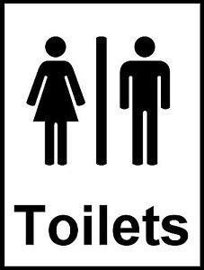 Toilet Logo - Toilet Sign Metal Aluminium Work / Site / Shop / Safety Sign