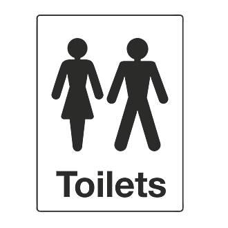 Toilet Logo - Ladies / Gents Toilet Sign 200 x 150mm