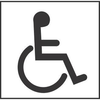 Toilet Logo - Disabled Toilet Symbol Sign 150 x 150mm | Disabled Signs | Screwfix.com