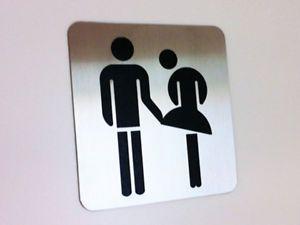 Toilet Logo - Toilet Symbol Door Sign Restroom Unisex Bathroom Funny Men & Ladies