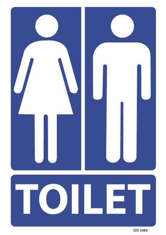Toilet Logo - Unisex Toilet Sign - Industrial Signs