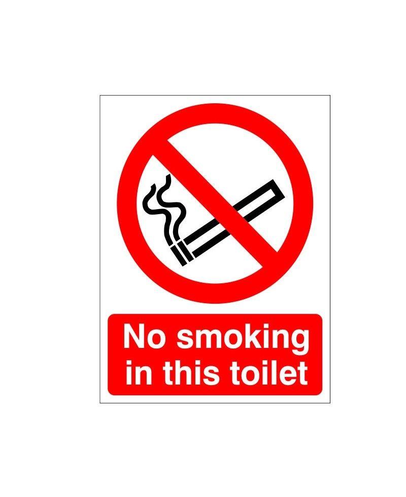 Toilet Logo - No Smoking In This Toilet Sign