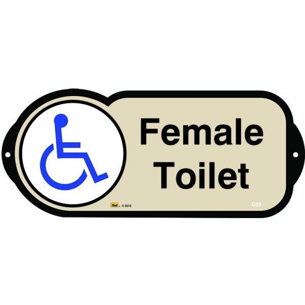 Toilet Logo - Female Disabled Toilet sign for autism and learning disabilities ...
