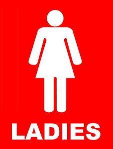 Toilet Logo - Ladies Toilet Sign Metal Aluminium Work / Site / Shop / Safety Sign ...