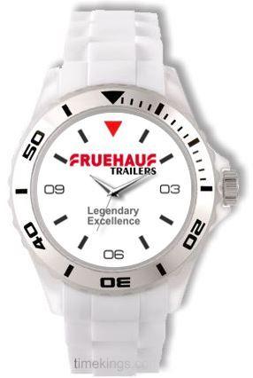 Fruehauf Logo - Fruehauf trailer Logo White Silicone Watch