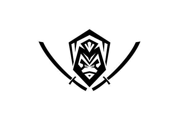 Samurai Logo - Samurai Gorilla ~ Logo Templates ~ Creative Market