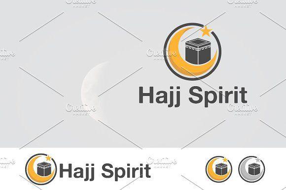 Kaba Logo - Crescant with Kaba Hajj Spirit Logo Logo Templates Creative Market