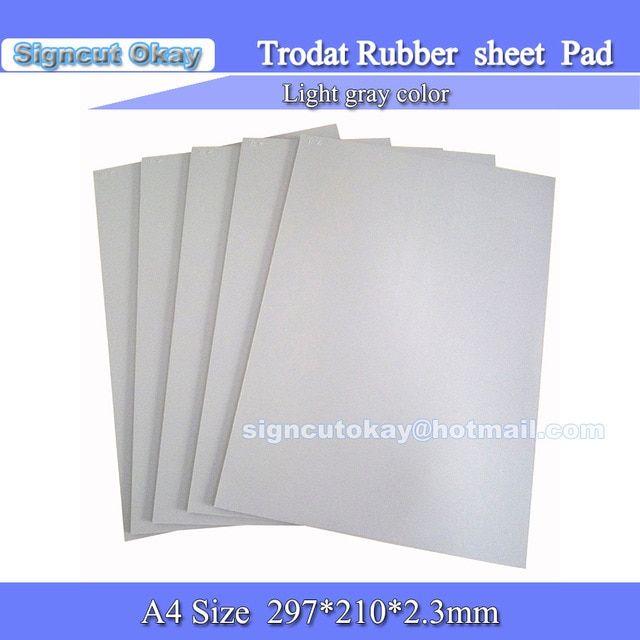 Trodat Logo - Rubber Sheet Pad with Trodat Logo 297*210*2.3mm A4 Size Light Grey