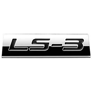 LS3 Logo - Black LetterLS3 Logo Metal Decal Emblem: Automotive